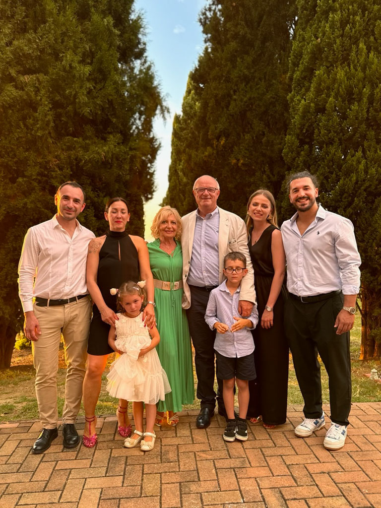 Luciano Mattarelli con la famiglia